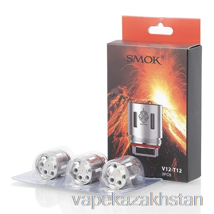 Vape Kazakhstan SMOK TFV12 Replacement Coils & RBA 0.12ohm V12-T12 Duodenary Coil (Pack of 3)